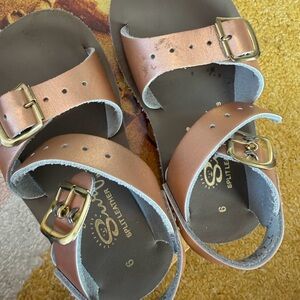 Saltwater Rose Gold Kids Sandals